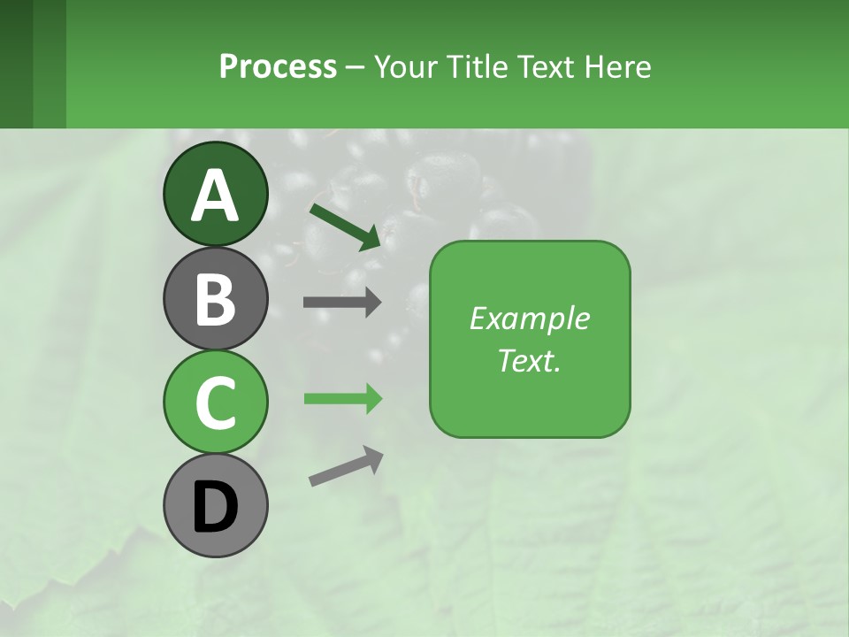 A Bunch Of Blackberries Sitting On Top Of A Green Leaf PowerPoint Template