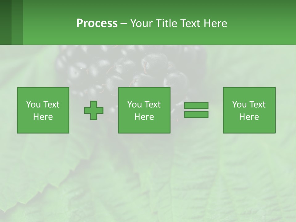A Bunch Of Blackberries Sitting On Top Of A Green Leaf PowerPoint Template