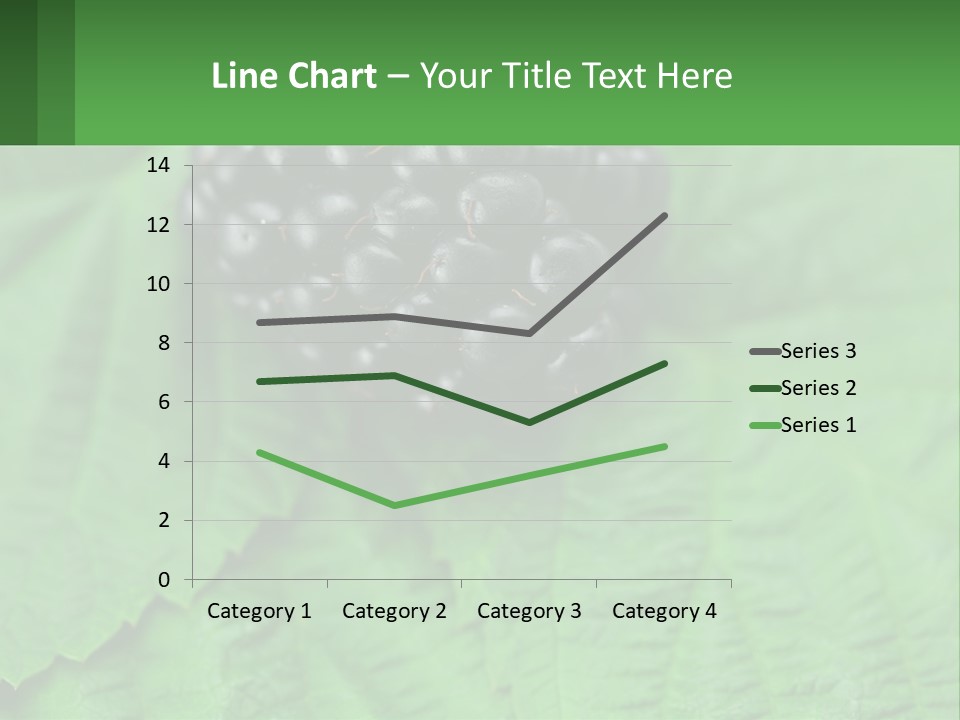 A Bunch Of Blackberries Sitting On Top Of A Green Leaf PowerPoint Template