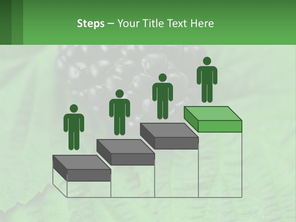 A Bunch Of Blackberries Sitting On Top Of A Green Leaf PowerPoint Template