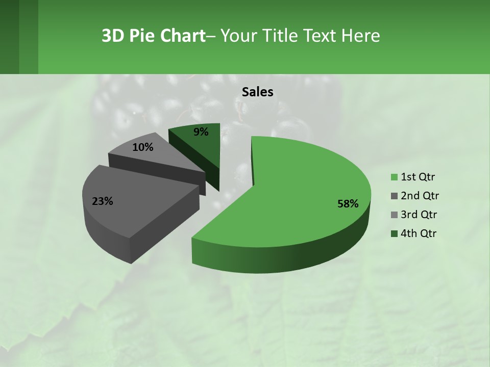 A Bunch Of Blackberries Sitting On Top Of A Green Leaf PowerPoint Template