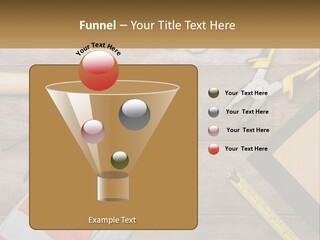 A Wooden Table Topped With Tools And Paper PowerPoint Template