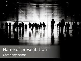 A Group Of People Standing In Front Of A Wall PowerPoint Template