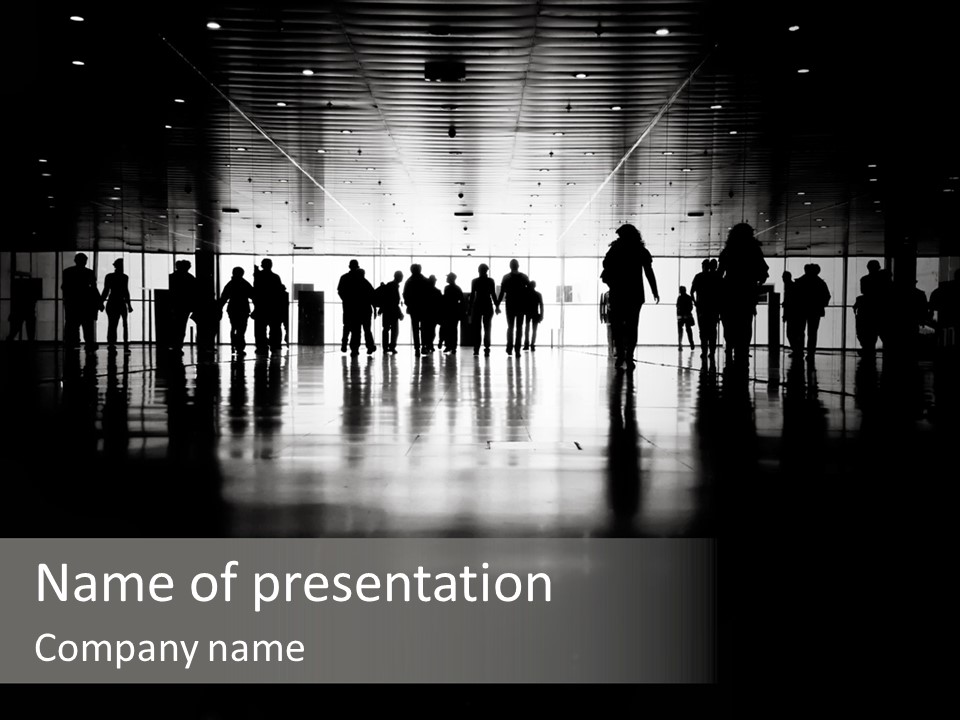 A Group Of People Standing In Front Of A Wall PowerPoint Template