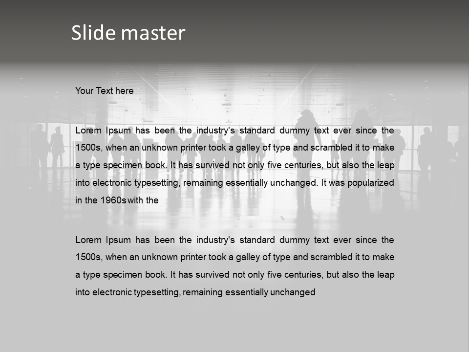 A Group Of People Standing In Front Of A Wall PowerPoint Template