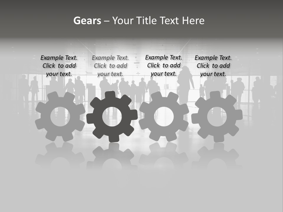 A Group Of People Standing In Front Of A Wall PowerPoint Template