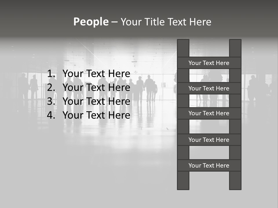 A Group Of People Standing In Front Of A Wall PowerPoint Template