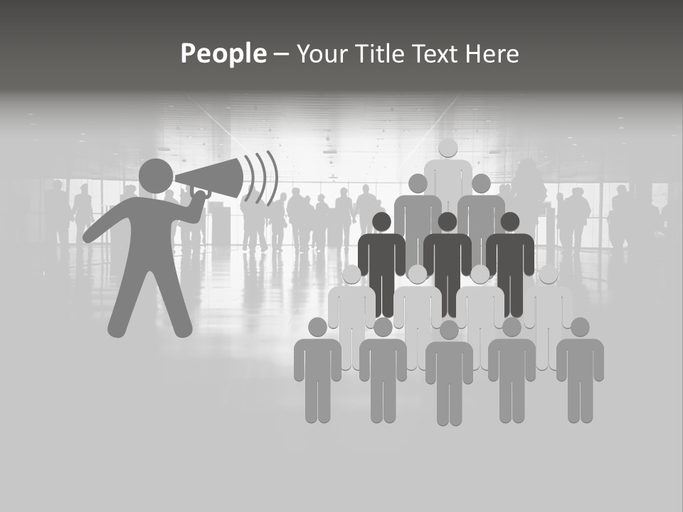 A Group Of People Standing In Front Of A Wall PowerPoint Template