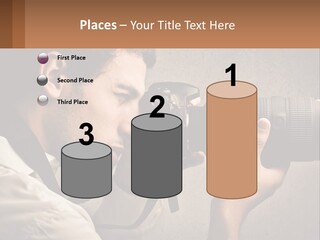 A Man Taking A Picture With A Camera PowerPoint Template