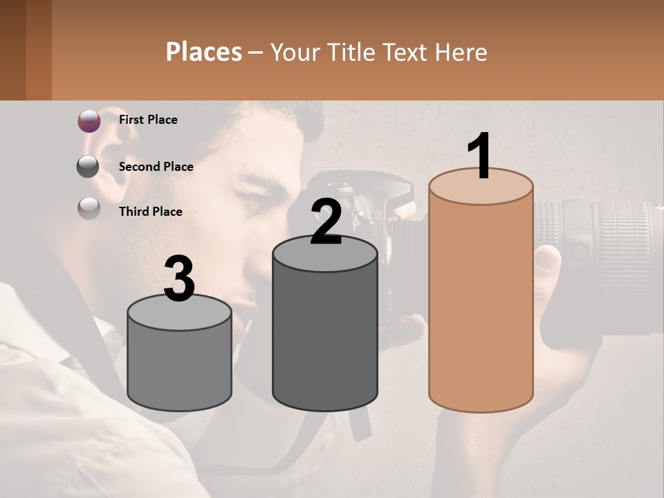 A Man Taking A Picture With A Camera PowerPoint Template