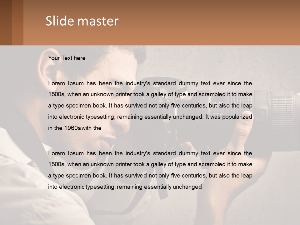 A Man Taking A Picture With A Camera PowerPoint Template