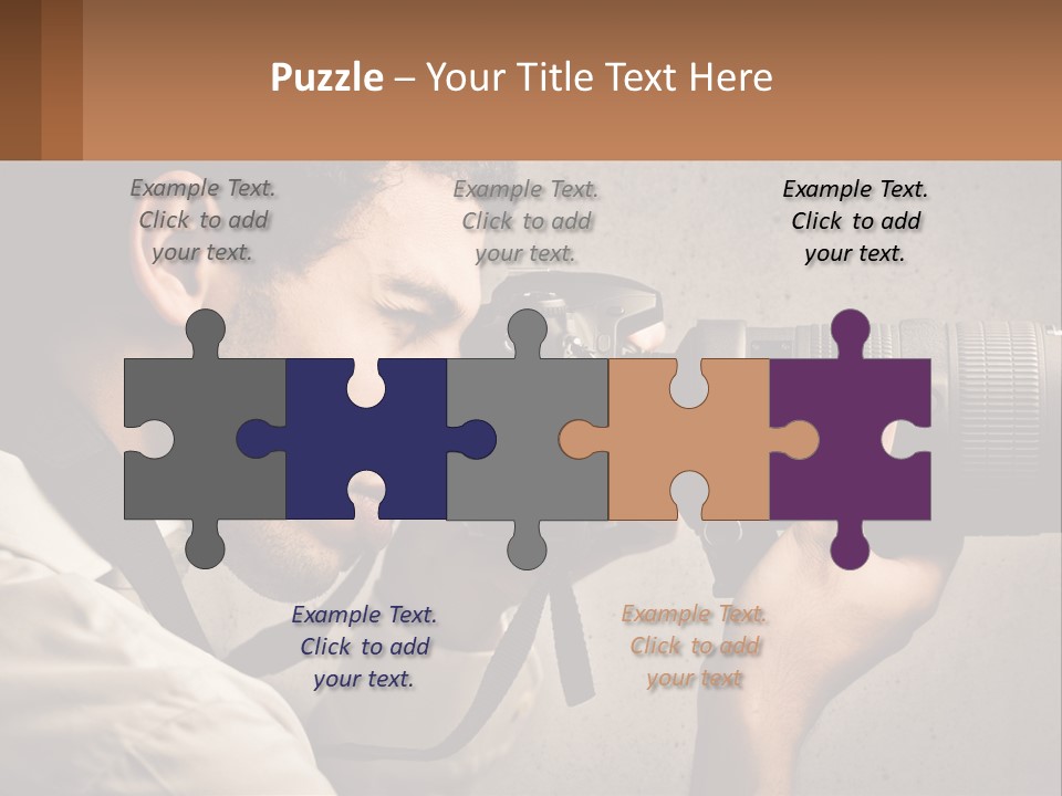 A Man Taking A Picture With A Camera PowerPoint Template