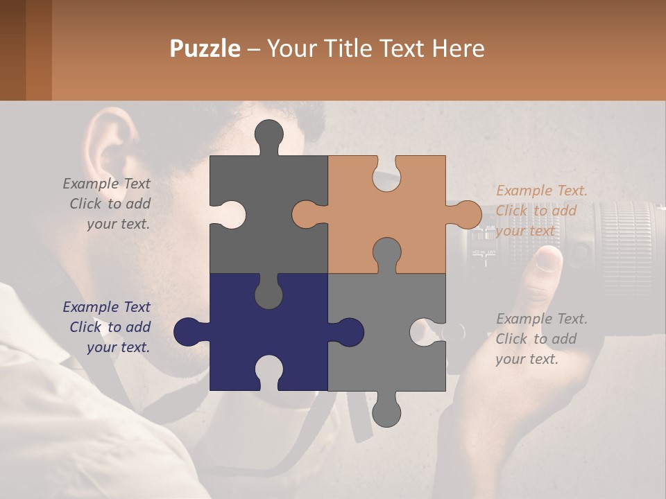 A Man Taking A Picture With A Camera PowerPoint Template