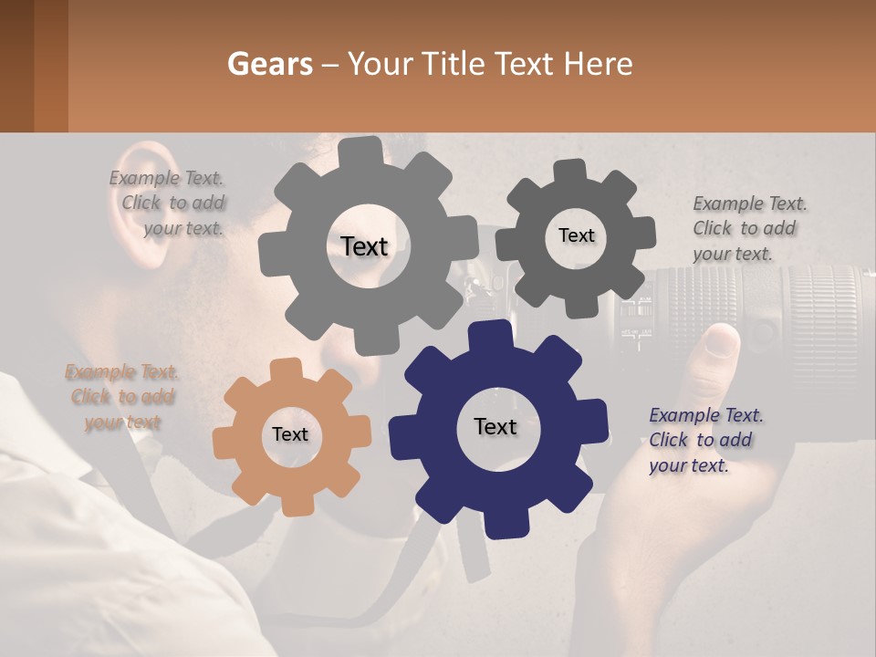 A Man Taking A Picture With A Camera PowerPoint Template