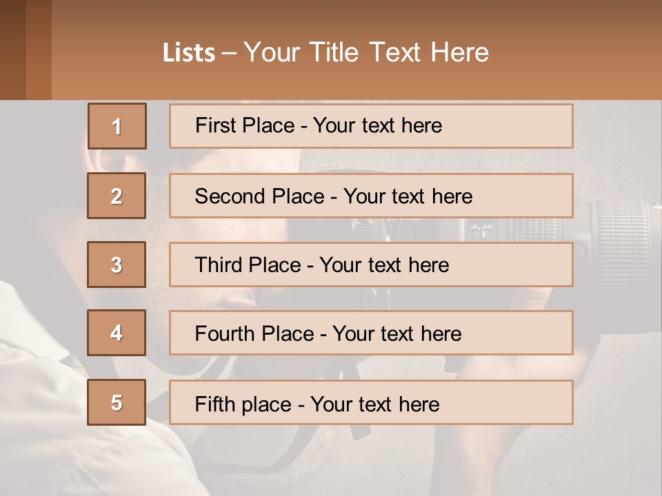 A Man Taking A Picture With A Camera PowerPoint Template