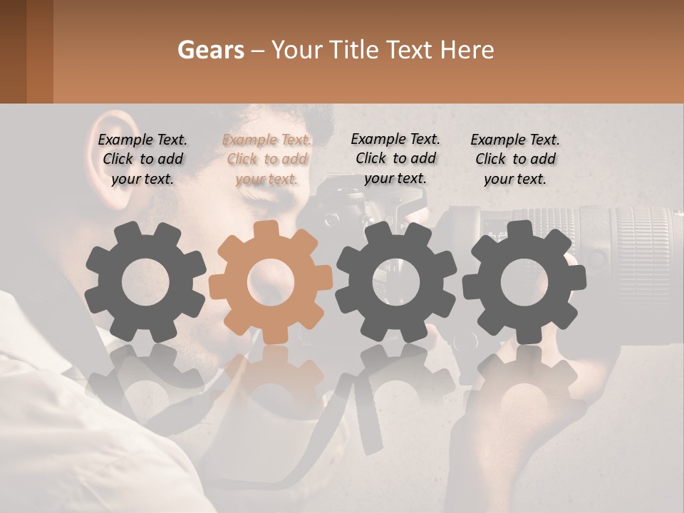 A Man Taking A Picture With A Camera PowerPoint Template