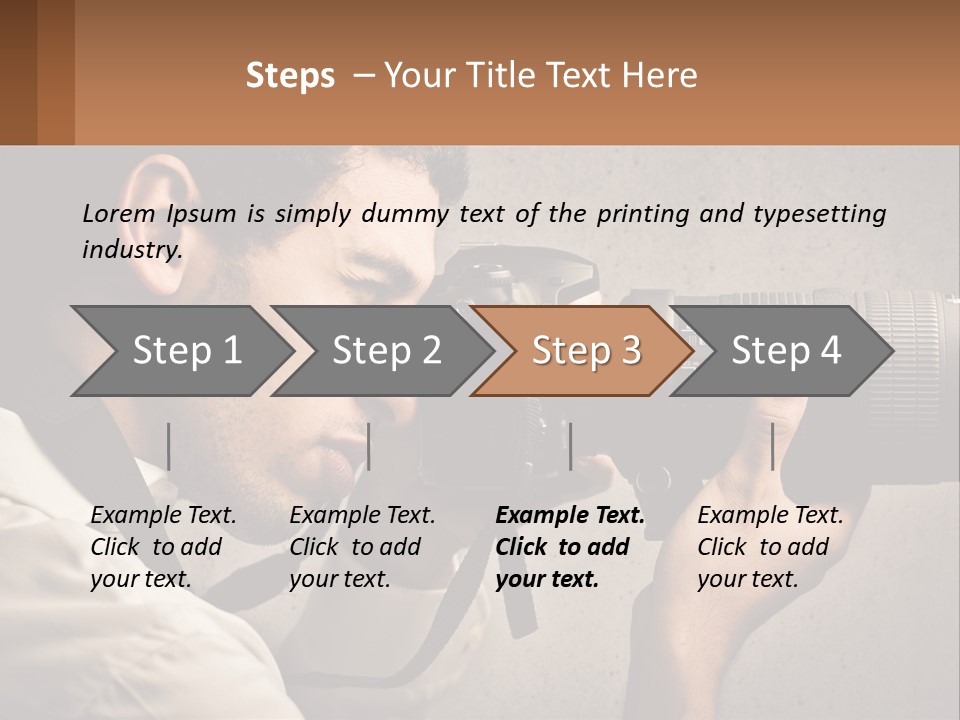 A Man Taking A Picture With A Camera PowerPoint Template