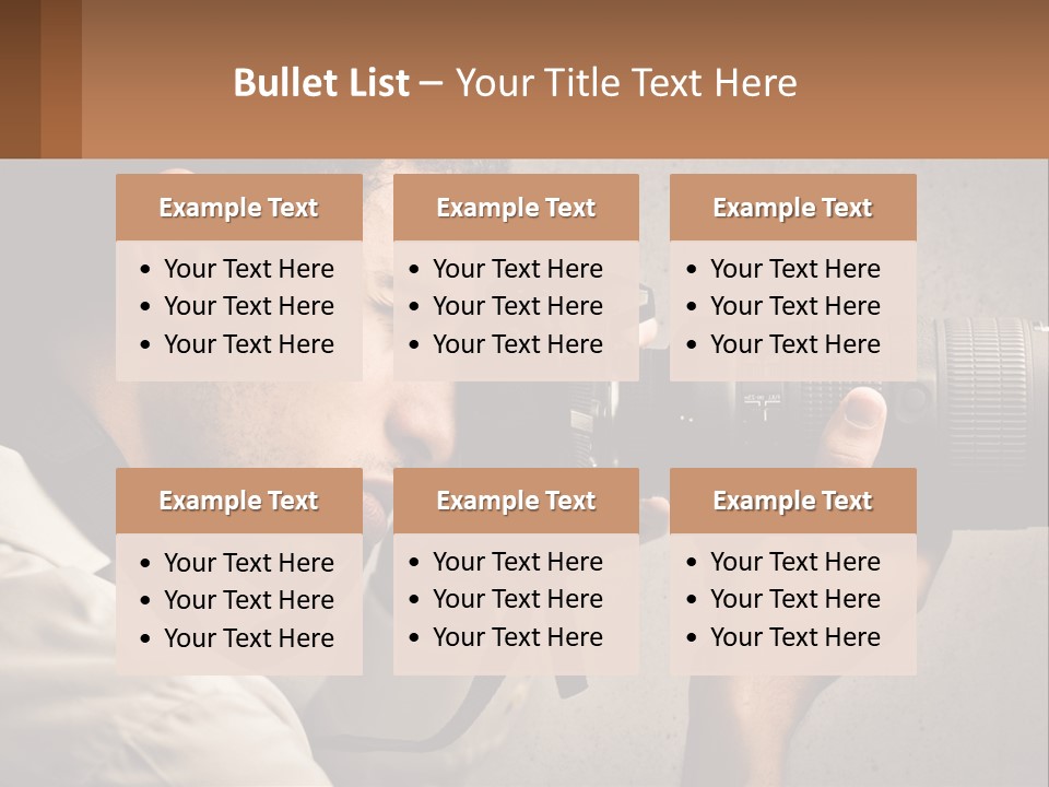 A Man Taking A Picture With A Camera PowerPoint Template