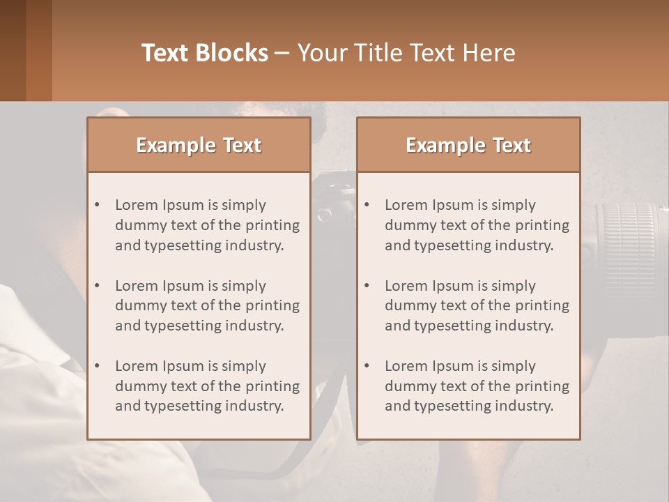 A Man Taking A Picture With A Camera PowerPoint Template