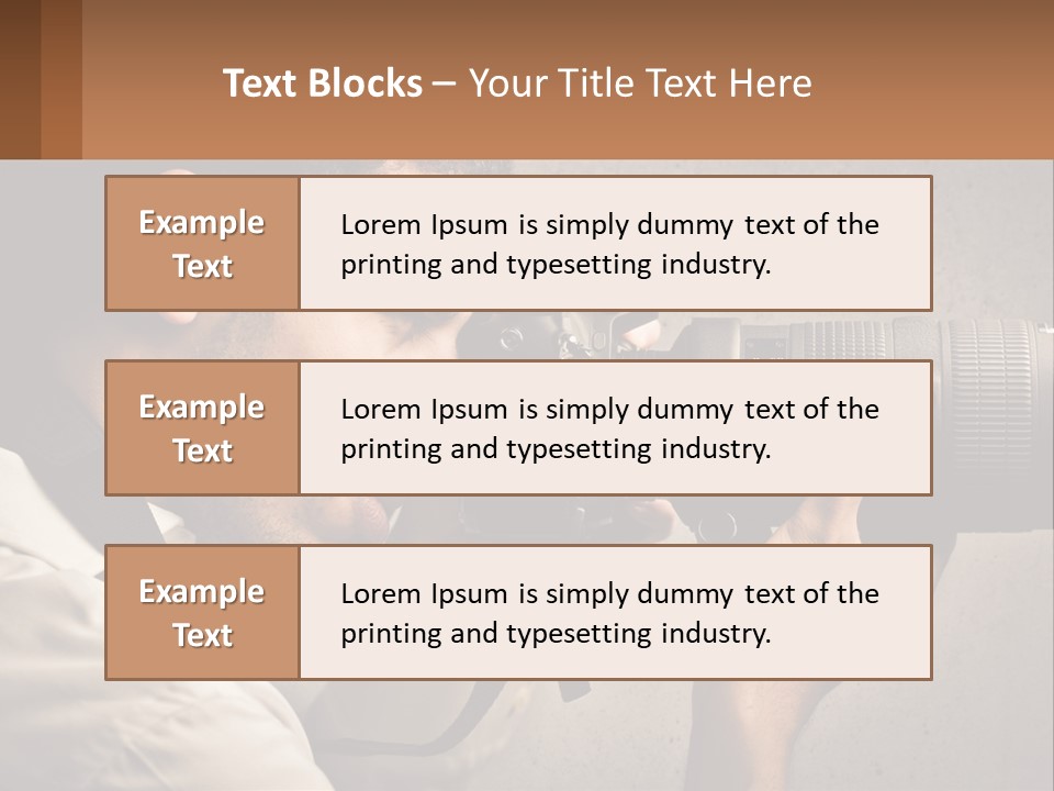 A Man Taking A Picture With A Camera PowerPoint Template