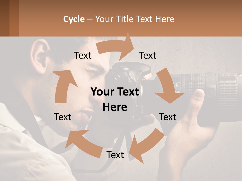A Man Taking A Picture With A Camera PowerPoint Template