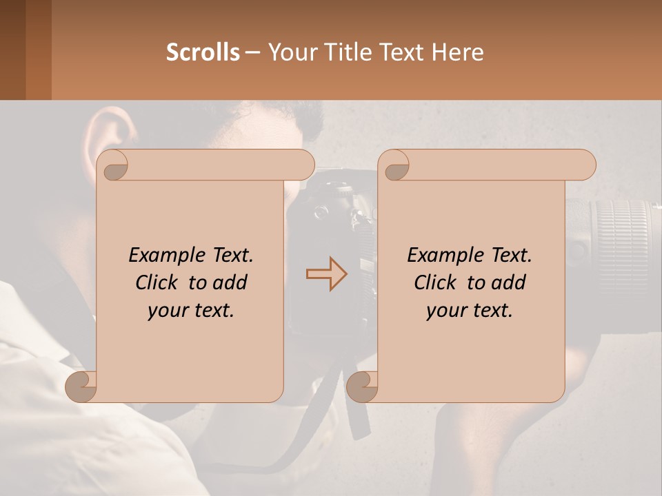 A Man Taking A Picture With A Camera PowerPoint Template