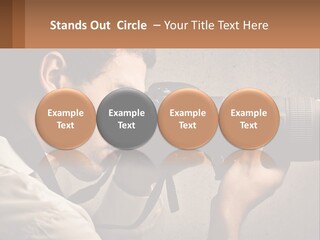 A Man Taking A Picture With A Camera PowerPoint Template