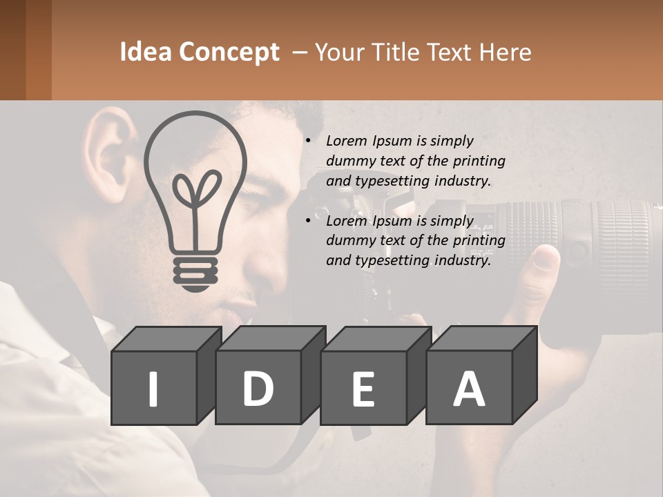 A Man Taking A Picture With A Camera PowerPoint Template