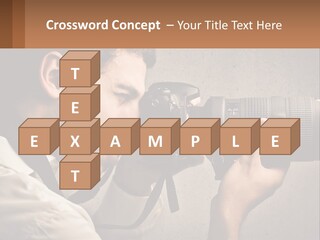 A Man Taking A Picture With A Camera PowerPoint Template