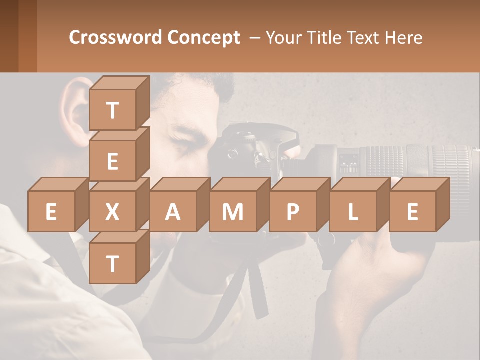 A Man Taking A Picture With A Camera PowerPoint Template