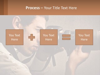 A Man Taking A Picture With A Camera PowerPoint Template