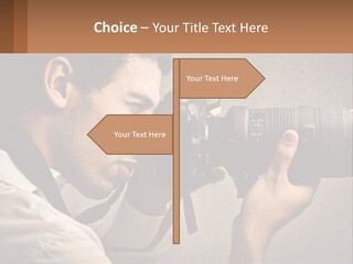 A Man Taking A Picture With A Camera PowerPoint Template