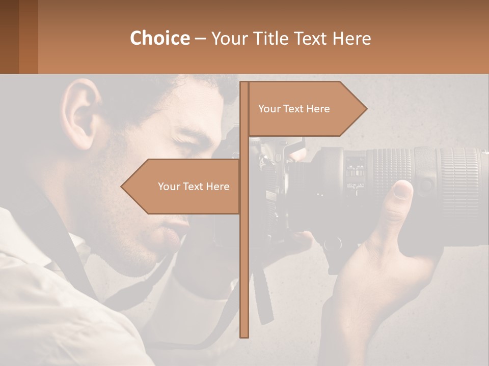 A Man Taking A Picture With A Camera PowerPoint Template