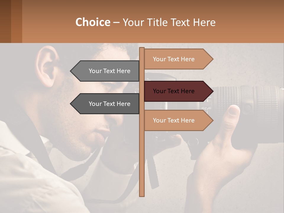 A Man Taking A Picture With A Camera PowerPoint Template