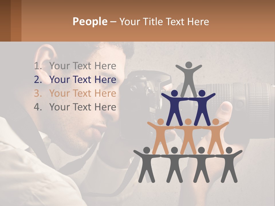 A Man Taking A Picture With A Camera PowerPoint Template