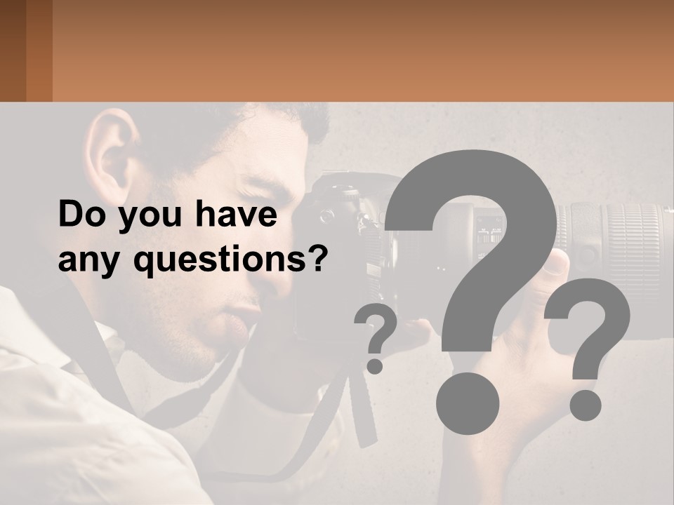 A Man Taking A Picture With A Camera PowerPoint Template