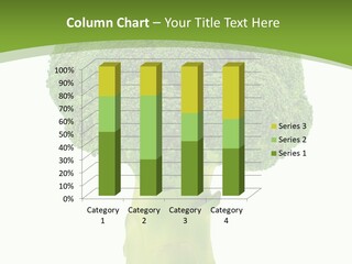 A Piece Of Broccoli On A White And Green Background PowerPoint Template