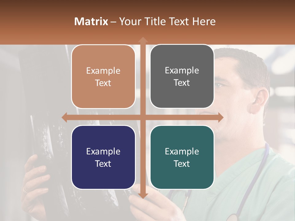 A Man Holding Up A Medical Powerpoint Presentation PowerPoint Template