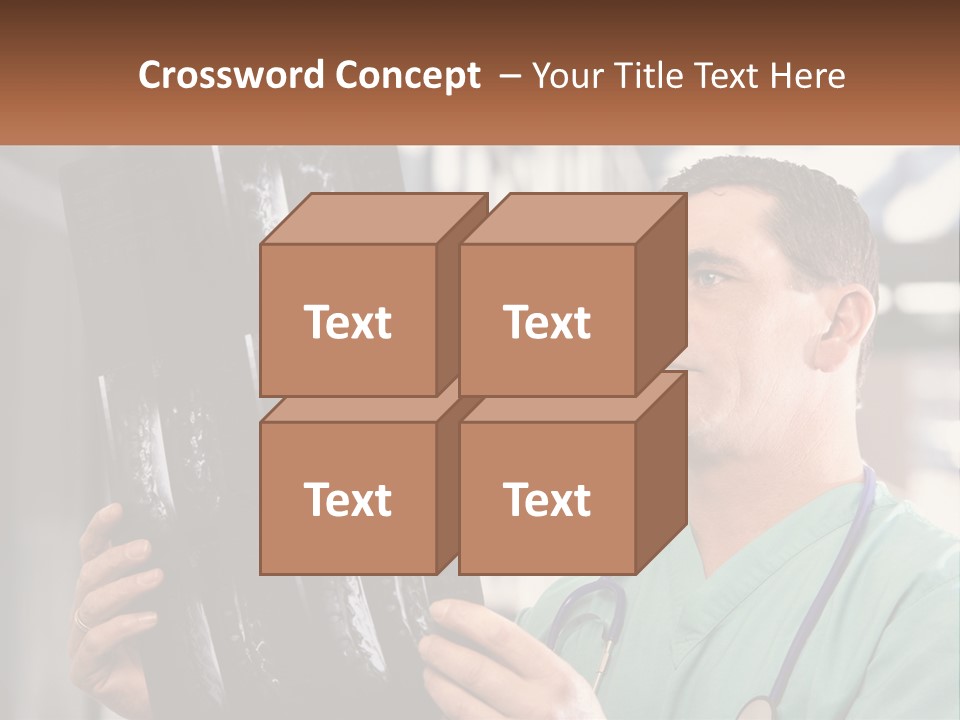A Man Holding Up A Medical Powerpoint Presentation PowerPoint Template
