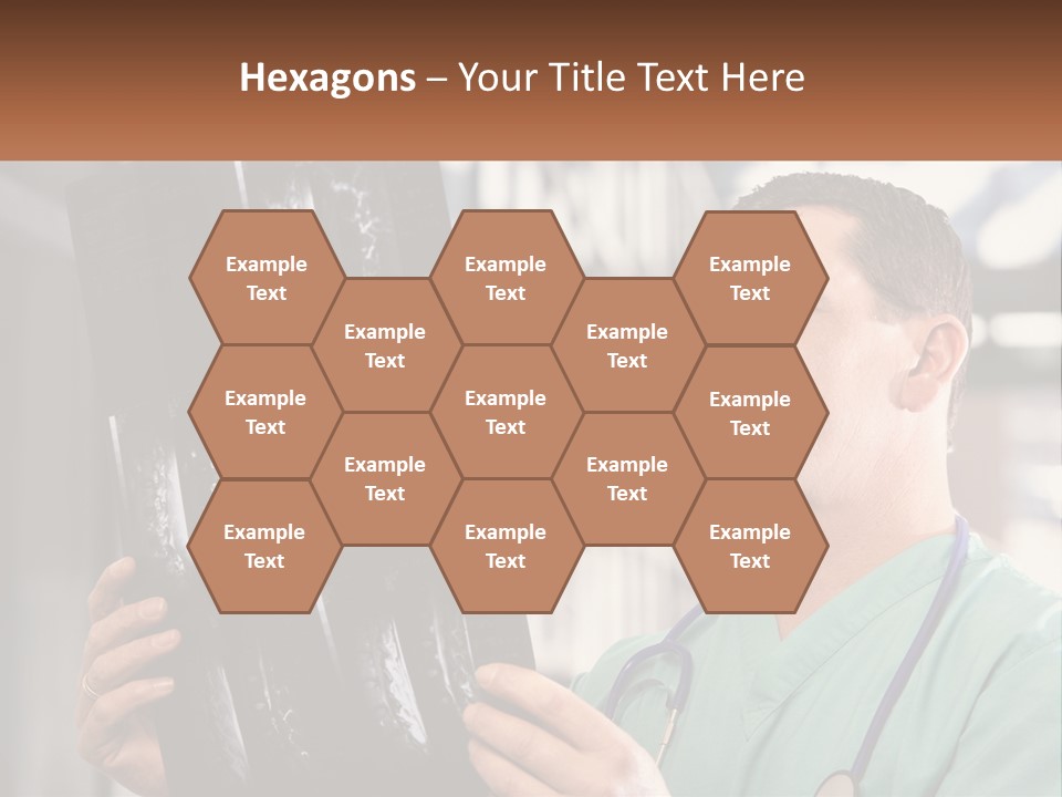 A Man Holding Up A Medical Powerpoint Presentation PowerPoint Template