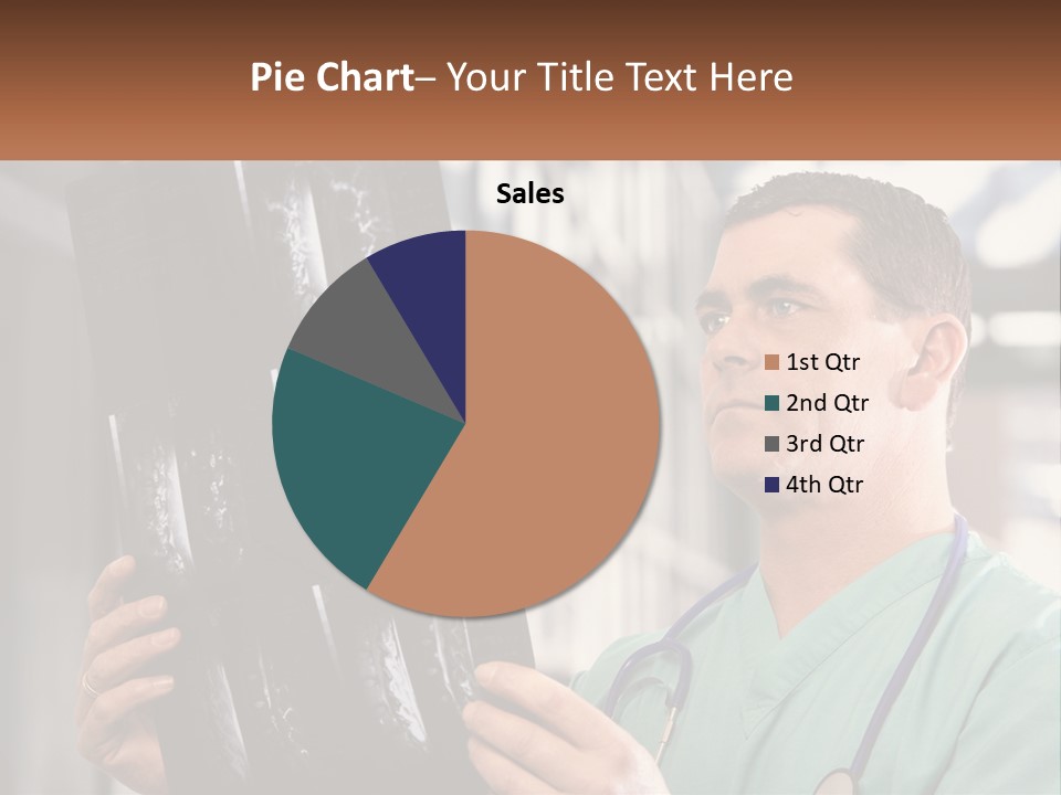 A Man Holding Up A Medical Powerpoint Presentation PowerPoint Template