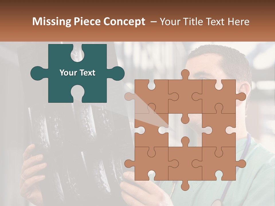 A Man Holding Up A Medical Powerpoint Presentation PowerPoint Template