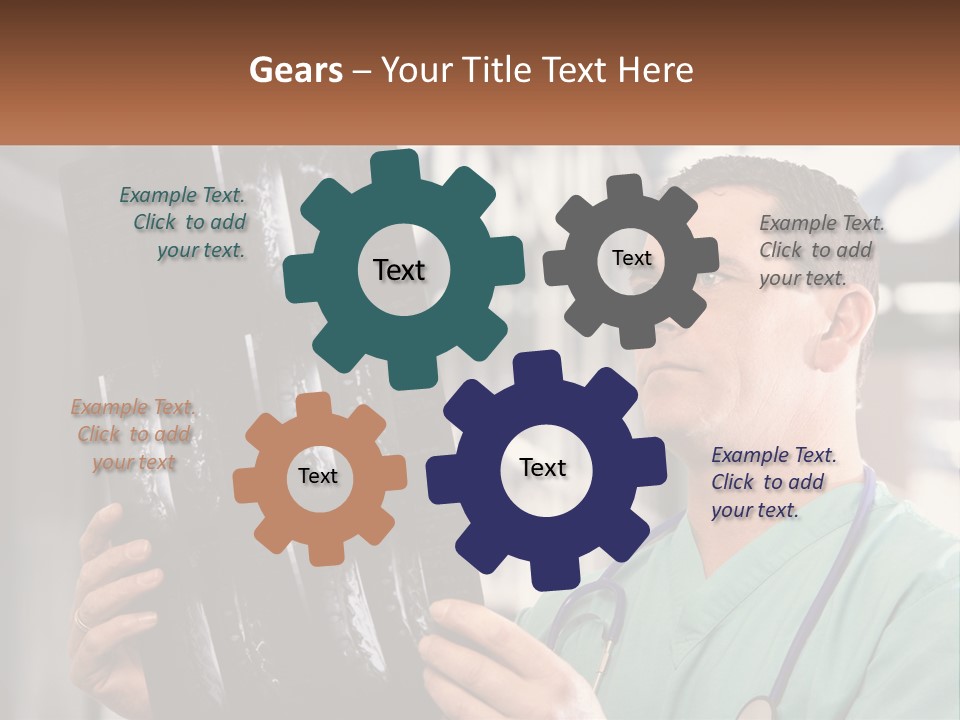 A Man Holding Up A Medical Powerpoint Presentation PowerPoint Template