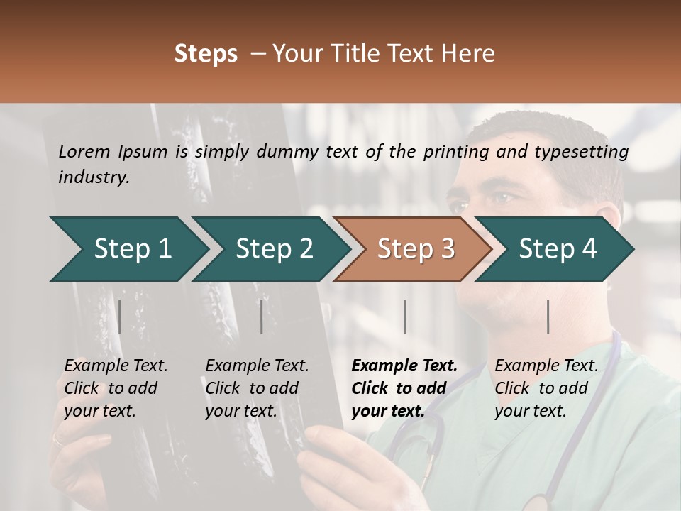 A Man Holding Up A Medical Powerpoint Presentation PowerPoint Template