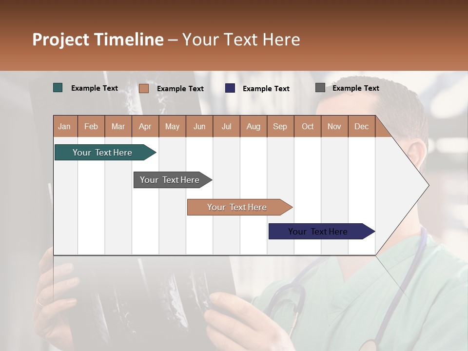 A Man Holding Up A Medical Powerpoint Presentation PowerPoint Template