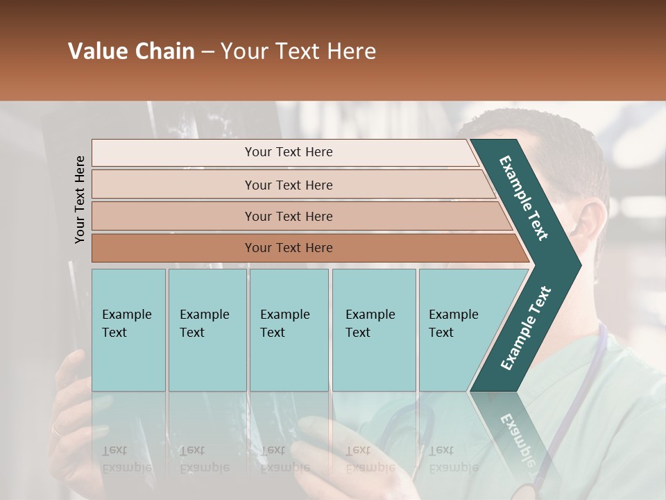 A Man Holding Up A Medical Powerpoint Presentation PowerPoint Template