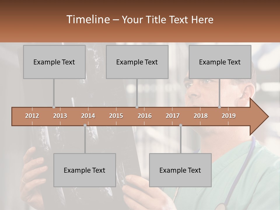 A Man Holding Up A Medical Powerpoint Presentation PowerPoint Template