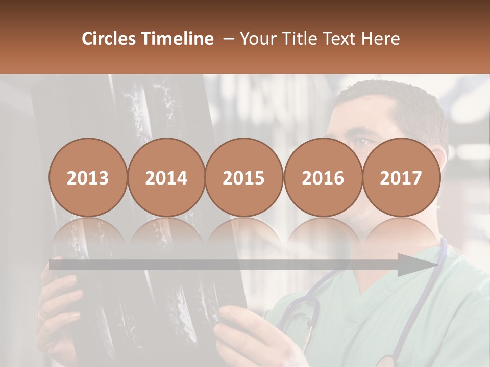 A Man Holding Up A Medical Powerpoint Presentation PowerPoint Template