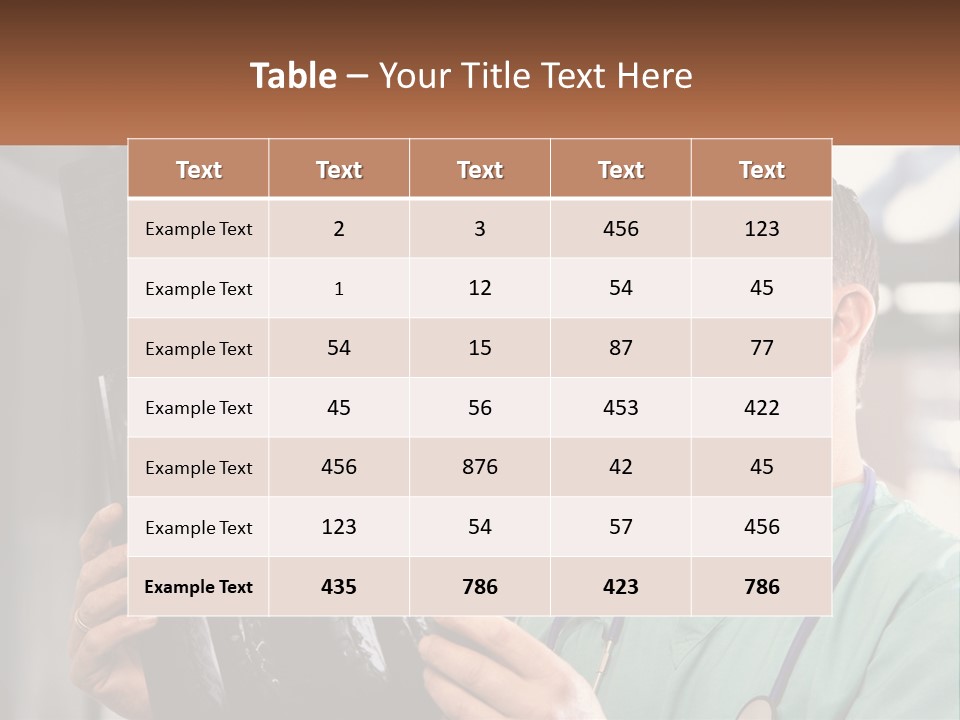 A Man Holding Up A Medical Powerpoint Presentation PowerPoint Template
