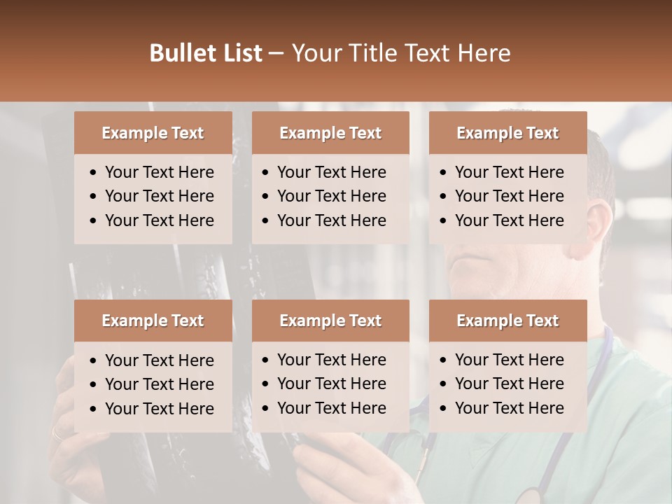 A Man Holding Up A Medical Powerpoint Presentation PowerPoint Template